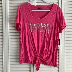 Bebe pink top size XL NWT